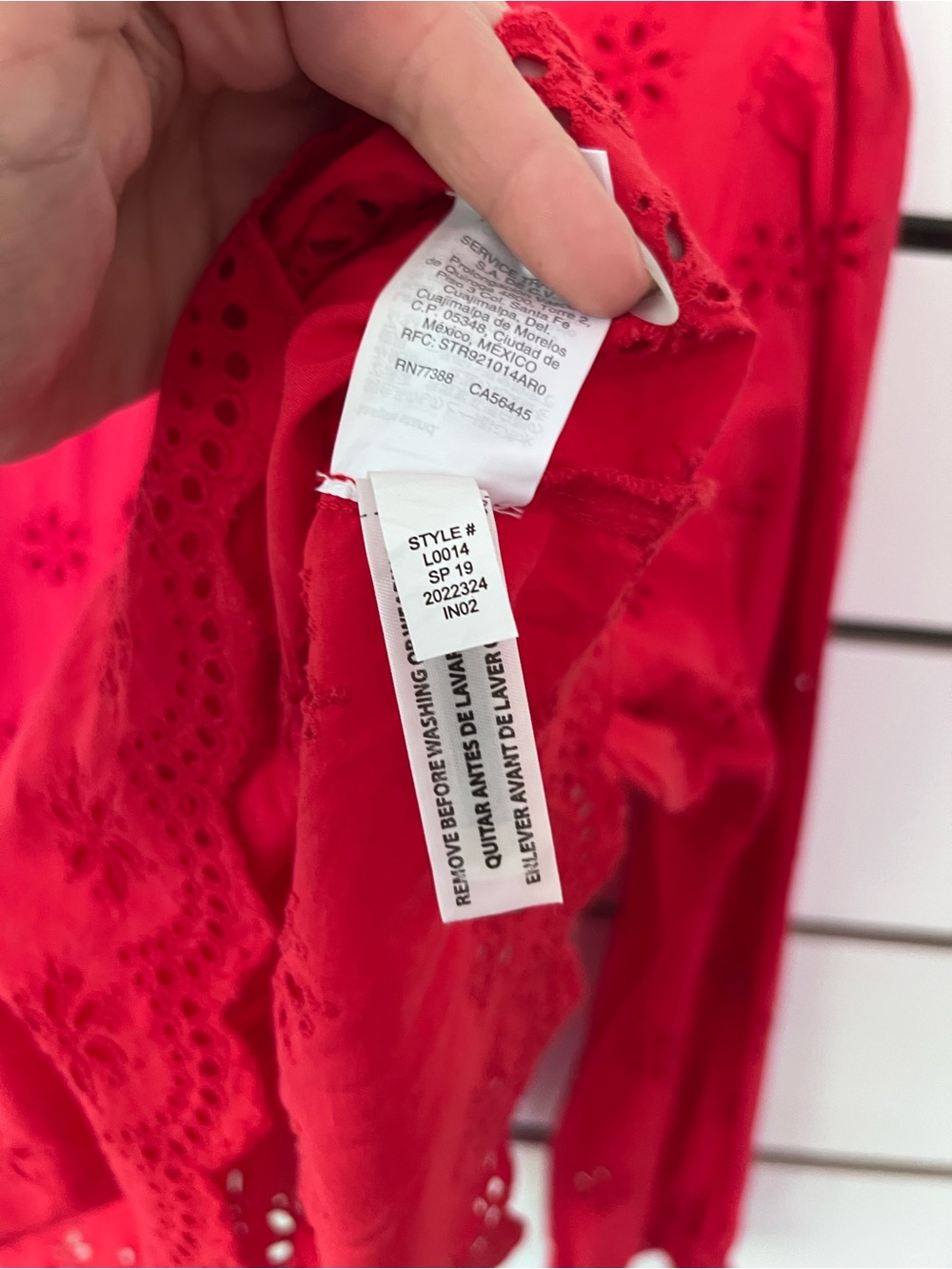 Madewell Eyelet Keyhole Peplum Top - Picture 8 of 8